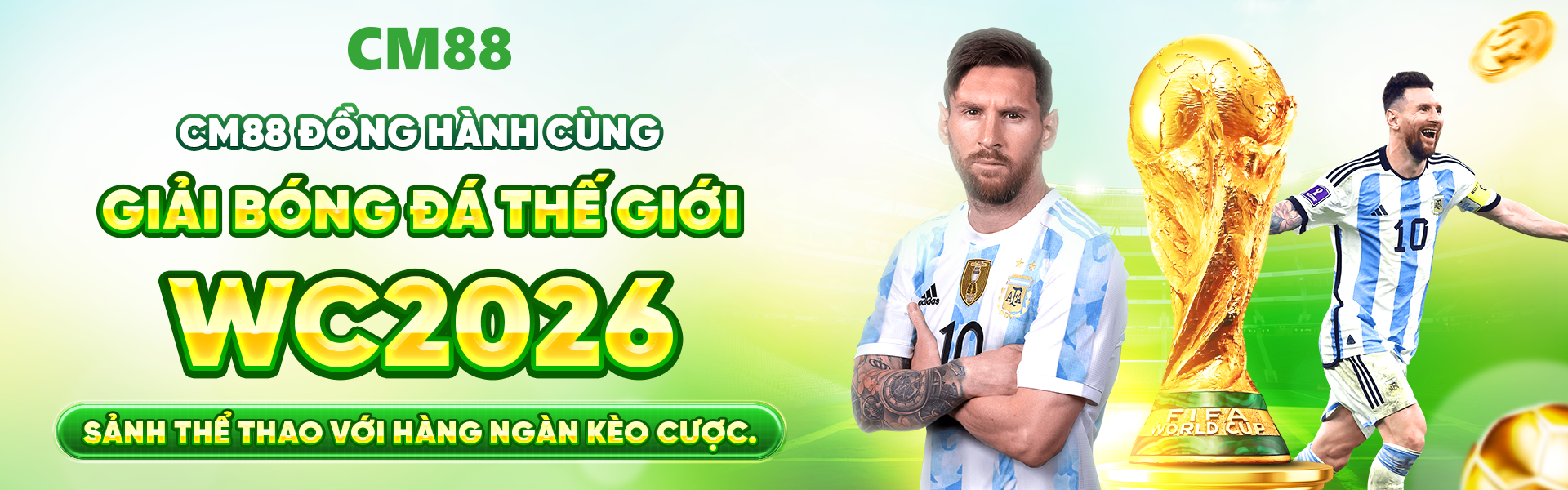 Sự kết hợp giữa CM88, OKVIP cùng những thương hiệu nổi bật hứa hẹn mang đến bầu không khí World Cup 2026 thật sự bùng nổ.